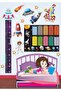 Educational Planets and Multiplication Painting Large Size Wall Sticker Set 100X70 cm Foil - 5