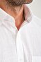 Classic Short Sleeve Linen Linen Collar Button Gift Boxed Men's Shirt Fs-001202 - Ecru - 2