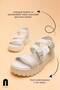 Daily Women's Sandals Adjustable Buckle High Thick Heels Serrated Soles with Bands 269 - 4