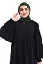 Roba Detailed Balloon Sleeves Flowing Ponch Ferace Black - 5