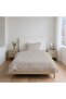 3 Piece Fabric Ruffled Single Duvet Cover Set with Elasticized Sheets