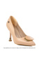 Beige Thin Heeled Women's Evening Dress Shoes Pc-54025 Z - 3