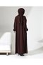Prayer Robe with Shawl, Bitter Brown Luabe, Gift Pouch, Pocketed, Elastic Cuffs - 9