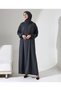 Shawl Prayer Robe Anthracite Gray Luabe Pouch Gift Pocketed Elastic Cuffs - 3