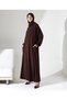Prayer Robe with Shawl, Bitter Brown Luabe, Gift Pouch, Pocketed, Elastic Cuffs - 5