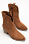 Women's Western Cowboy Faux Suede Embroidered Short Boots - 4