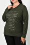 Stoned and Printed Combed Cotton Blouse - 4