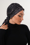 Patterned Buckle Bonnet Hijab Bonnet Daily Use Bonnet Shawl Scarf - 7