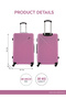 Aura Large ABS Checked-In Hardside Luggage – Lightweight 30kg, 4-Wheel Spinner, 28 Inch Pink - 4