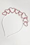 Red Row Stoned Heart Detailed Party Crown Heart Crown - 2