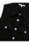 Buttoned Pocket Sleeveless Shirt Collar Tweed Crop Vest - 5