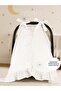 Winter Pique Fabric White Color Ruffle Detailed Stroller Cover