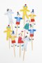 Multicolored child and animal themed 10-piece toothpick cake decoration set - 3