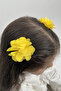Yellow 2-Piece Tulle Flower Girl's Clip Buckle Set
