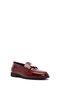 Women's Claret Red Accessory Detailed Leather Masculine Loafer 24Wfd 210222 - 6