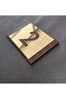 Lux Gold Mirrored Walnut Mdf Series Indoor Apartment Apartment Door Number Self Adhesive 10X7 cm