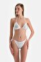 Parte de jos de bikini spaghetti alb - 4