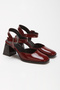 Braşov Series Large Buckle Detailed Heeled Patent Leather Women's Shoes - 4