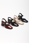 Braşov Series Large Buckle Detailed Heeled Patent Leather Women's Shoes - 6