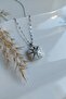 Polar Star Model White Enamel Openable Square Cover Picture Zircon Stone Steel Necklace - 6