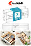 2Pcs Adjustable Non-Adhesive Lockable Clear Drawer Divider Plastic Organizer Organizer