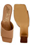 Women Faux Leather Block Heel Sandals in Camel - 4