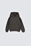 Basic Hooded Hooded Kangaroo Pocket Detailed Children's Sweatshirt 3-10 Years Ecru