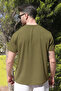 Men's Green Relaxfit Soft Touch Wrinkle-Free Modal Fabric T-Shirt - 4
