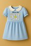 Girl's Baby Collar Short Sleeve Dress - Stylish and Comfortable Casual Dress - 2