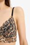 Leopard Patterned Padded Lace Bralet-Fall in Love E6986Ax25Sp - 4