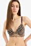 Leopard Patterned Padded Lace Bralet-Fall in Love E6986Ax25Sp