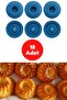 Blue 18-Piece Silicone Mini Cake Mold - Muffin Mold 18 Piece Cupcake Mold