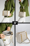 Original Women's 3 Compartment Luxury Soft Leather Adjustable Cross Strap Chain Detail Hand Shoulder Bag - 2