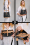 Original Women's New Season 4 Compartment Luxury Soft Leather Lock Detailed Cross Column Strap Shoulder Bag - 2