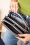 Original Women's New Season 4 Compartment Luxury Soft Leather Adjustable Cross Column Strap Shoulder Bag - 4