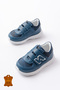 Blue Genuine Leather Orthopedic Velcro Baby Boy First Step Sports Shoes - 2