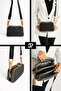Original Women's New Season 5 Compartment Luxury Soft Leather Adjustable Cross Column Strap Shoulder Bag - 2