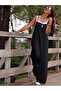 Women's Black Aerobin Fabric Jumpsuit Dress