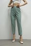 Women's Carrot Leg High Waist Lycra Woven Trousers 3001 - 4