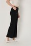 3002 Black Palazzo High Waist Pocket Woven Women's Trousers - 5