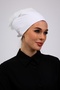 Non-Slip Ruffled Silicone Seamless Bonnet Ecru - Non-Slip Women's Hijab Tie Underwear Bonnet - 4