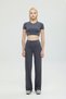 Comfort High Waist Straight Cut Trousers Smoked - 2