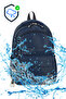 Water Repellent Special Fabric Lightweight Unisex High School and Middle School Backpack Navy Blue - 2