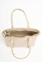 Cream Women's Staple Detailed Pu Leather Buckle Hand and Shoulder Bag - 5