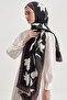 Azelina Black Monogram Flush Shawl