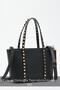 Black Women's Staple Detailed Pu Leather Buckle Hand and Shoulder Bag - 3