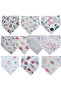 Triangle Scarf Muslin Drool and Feeding Bib 10pcs