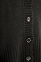 6927 Women's Soft Textured Casual Basic Knitwear Cardigan Black - 6