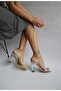 Women's Transparent Silver Sandals - 4