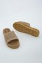 Beige Open Front Straw Knitted Outdoor and Home Slippers (PATTERN RENEWED.) - 9